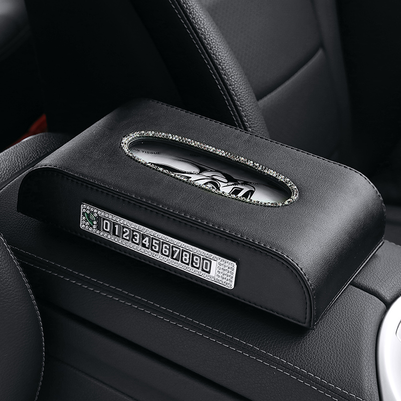 car tissue box, drawer box, seat style interior, lady car, creative diamond-encrusted, cute car armrest box, tissue box