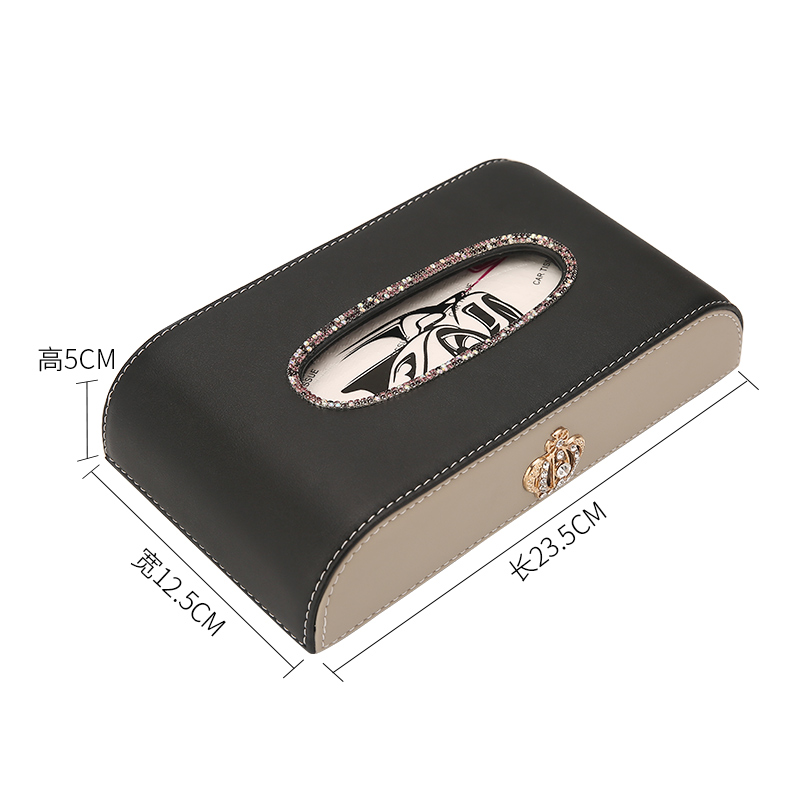 car tissue box, drawer box, seat style interior, lady car, creative diamond-encrusted, cute car armrest box, tissue box