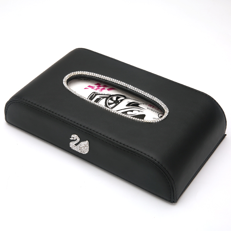 car tissue box, drawer box, seat style interior, lady car, creative diamond-encrusted, cute car armrest box, tissue box