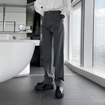 (VERA KANE) Korea ins spring summer casual chic design versatile loose straight leg hanging feeling trousers hipster men