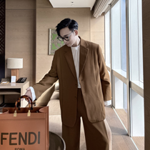 (VERA KANE) Korea ins spring solid color simple versatile casual loose suit long sleeve jacket hipster man