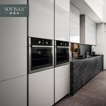 Sovishang kitchen custom whole cabinet small apartment simple economy custom stove cabinet quartz stone decoration