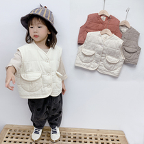 Childrens clothing girls Korean version of the Western style vest tops baby chun qiu zhuang coat children vest qiu dong kuan New