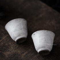 Wen said) Japanese-style snow melting powder introduction Cup Jingdezhen City retro plain style kung fu small tea cup
