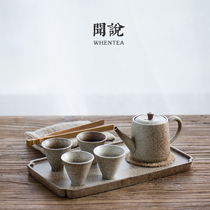 Wen said) Japanese hand pot set set of simple creative ceramic gift home office tea set