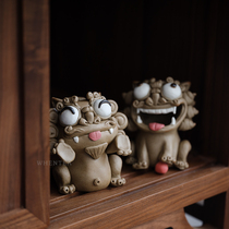 Wen said) tea pet Jingdezhen ceramics handmade high temperature reduction burning creative Zen ornaments
