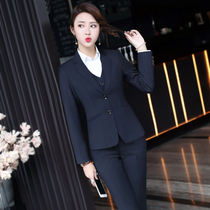 Formal womens professional clothing temperament slim business suit suit femininity new fashion ol hotel front desk tooling