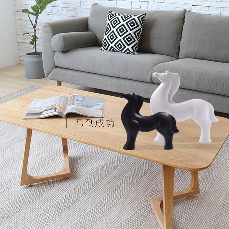 Rice lu, I and contracted creative, black and white ceramic horse furnishing articles home sitting room ark adornment business needs