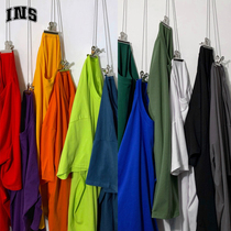 INSstudios 2021 Summer New Products Korea Ins Trend Pure Color Short Sleeve Beating Undershirt T-Shirt Male And Female Tide