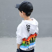 Boys wear clothes spring and autumn 2021 Chinese New Year Korean version of foreign atmosphere big Children boy hooded spring dress tide