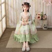 Girls Spring and Autumn Dress Chinese style improved children in autumn super fairy children in autumn and fantastic children