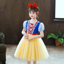 Girl Elsa White Snow Princess Dresses Summer Clothes Love Salsa Dresses Spring Autumn New Children Foreign Pistachio Girl Dress Summer