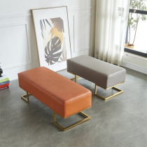 Light luxury bed end stool leather master bedroom modern bench high-end Italian shoe changing stool sofa stool home door