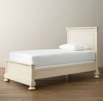 American solid wood childrens bed minimalist boy girl 1 2 m single beds French style countryside retro white 1 5 m bed