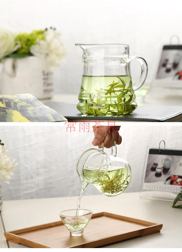 More heat - resistant glass filter points tea fair crescent cups of green tea tea tea cup cup leakage one office