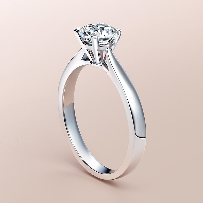 dr darryring求婚戒指白18k金钻石戒指定制30分结婚钻戒正品女