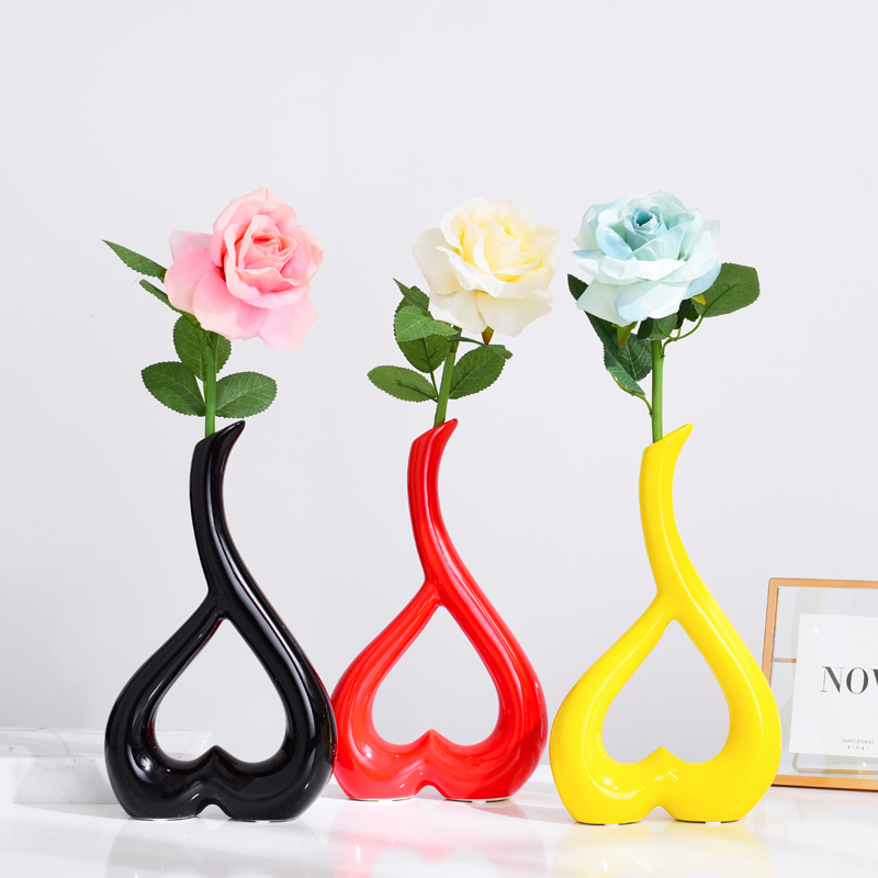 I and contracted ceramic handicraft furnishing articles creative desktop table accessories home sitting room place flower vase