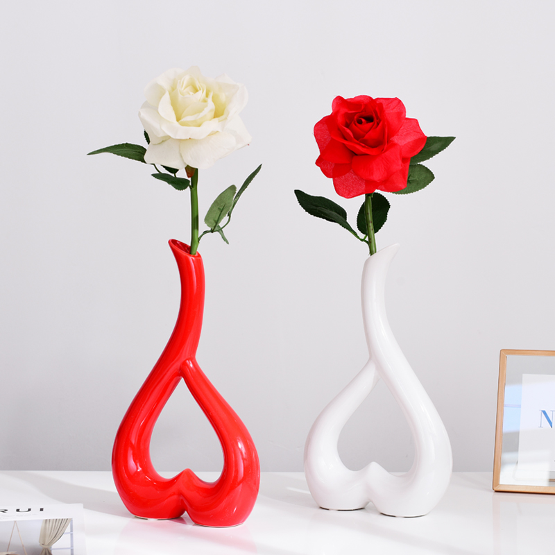 I and contracted ceramic handicraft furnishing articles creative desktop table accessories home sitting room place flower vase