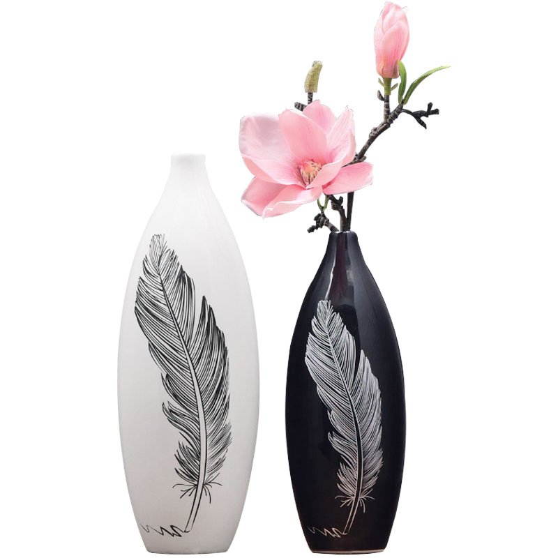 I and contracted ceramic vase furnishing articles home living room TV cabinet mesa dried flower flower vase decoration decoration