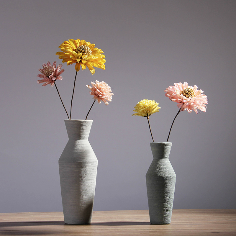 Nordic ceramic flower vases, European - style creative living room table dry flower, I and contracted home furnishing articles