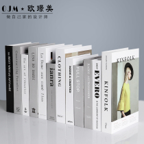 Nordic simple black and white gray fake book simulation book Modern model room decoration study decoration photography background prop book