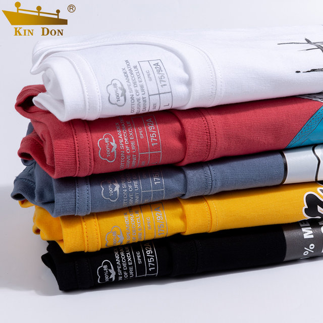 Golden Shield men's short-sleeved t-shirt dress tide brand men's summer fashion short-sleeve white cotton loose round neck compassionate Golden Shield men's short-sleeved t-shirt dress tide brand men's summer fashion short-sleeve white cotton loose round neck compassionate