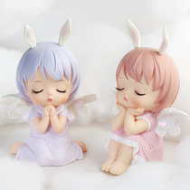 Cute trinkets children Girl heart computer desk cartoon ornaments Annie baby little angel birthday gift