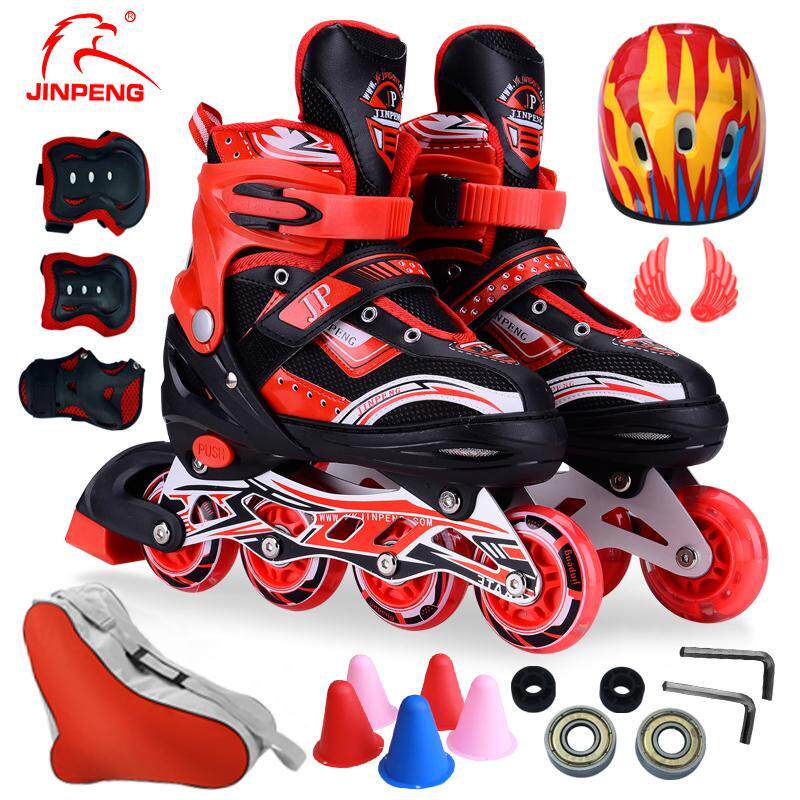 3-5-7-8-12-year-old boys and girls children's skates complete set of children's roller skates adjustable full flash
