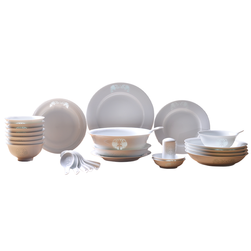 Ancient town of jingdezhen ceramic tableware dishes suit household rice bowls bowl rainbow such as bowl kitchen white porcelain ceramic composite