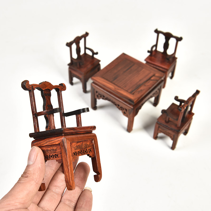 Pianology picking red mahogany handicraft furnishing articles base acid branch backrest table of Ming and the qing antique solid wood miniature furniture model