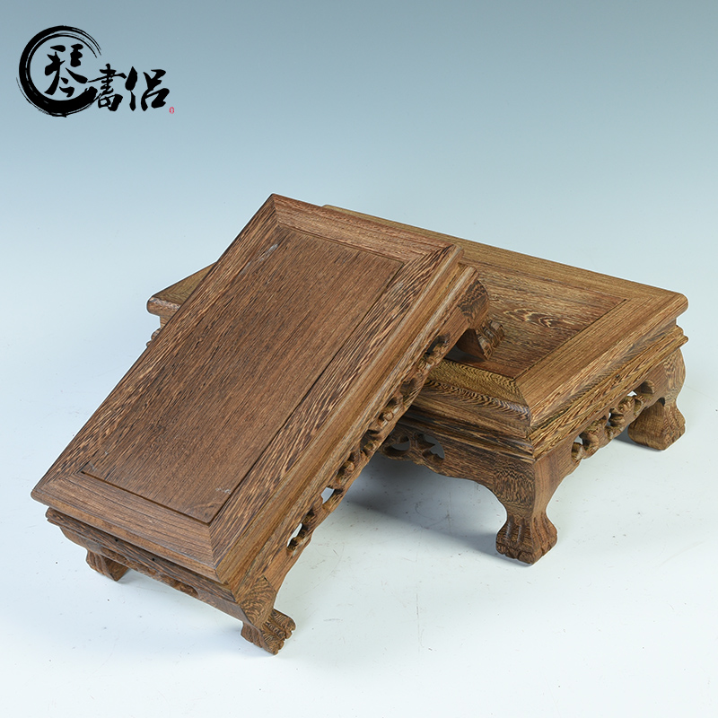 Wenge base rectangle mahogany base solid wooden furnishing articles base tank flowers miniascape base square