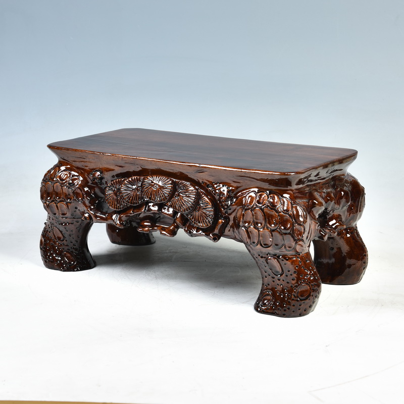 Samaras woodcarving songhua stone base solid rectangular flower miniascape base can be customized tea furnishing articles table