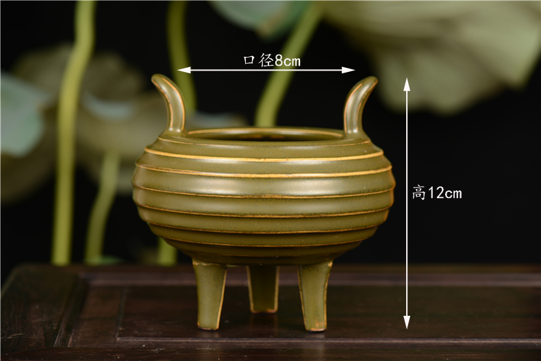 Pianology picking jingdezhen hand - made antiques China up tea censer there are three feet at the end of the furnace products