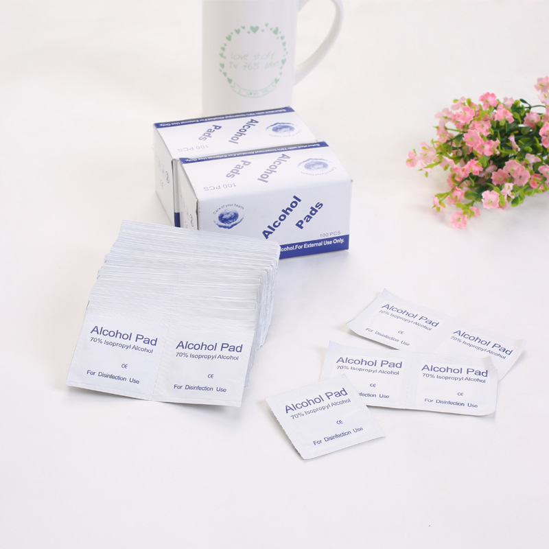 100 large-size disposable alcohol cotton pads, mobile phone tableware, jewelry, wound disinfection wipes, travel face cleaning