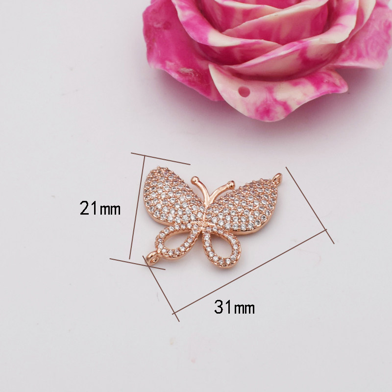 diy饰品手工串配件材料 s925银扣子蝴蝶搭扣时尚长款毛衣链链接扣