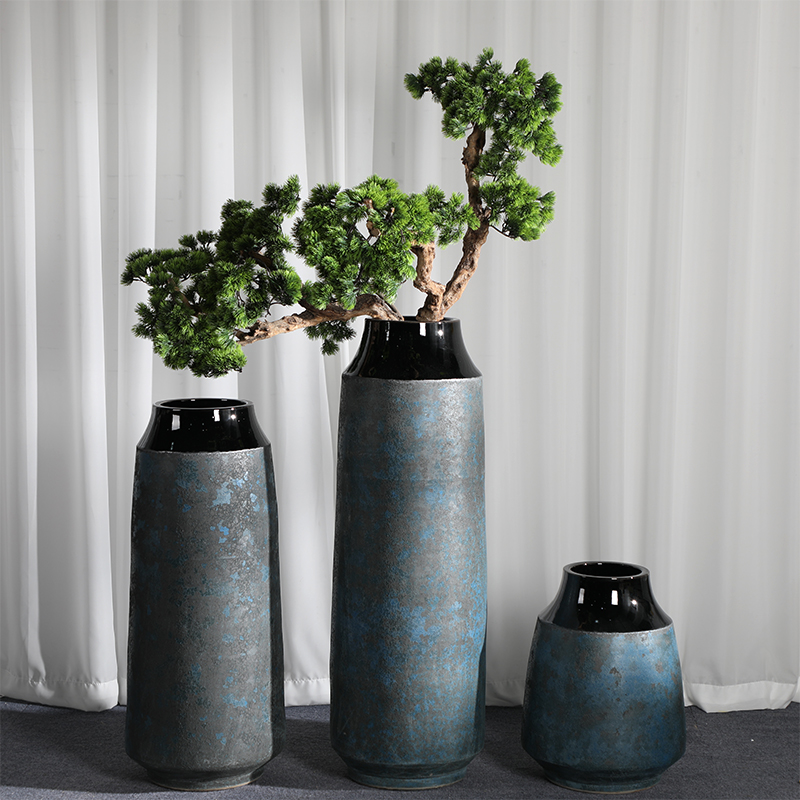 Zen flower arrangement is restoring ancient ways of large vase decoration to the hotel lounge ceramic furnishing articles sitting room porch guest - the greeting pine tree