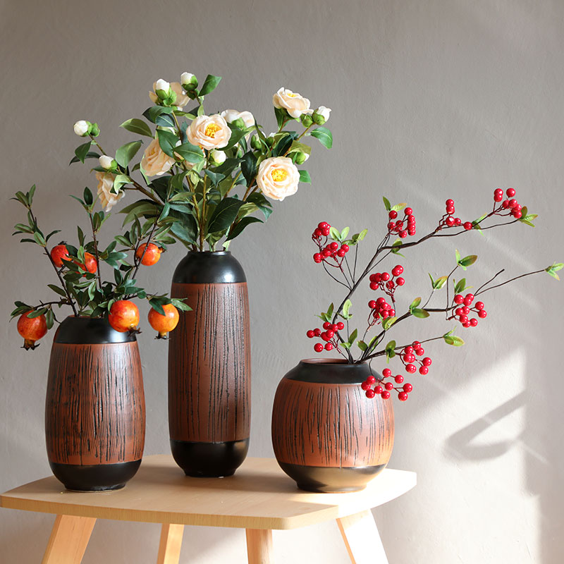 Mesa vases, ceramic hotel villa clubhouse dried flowers, flower arrangement, the sitting room porch place creative European - style decoration decoration