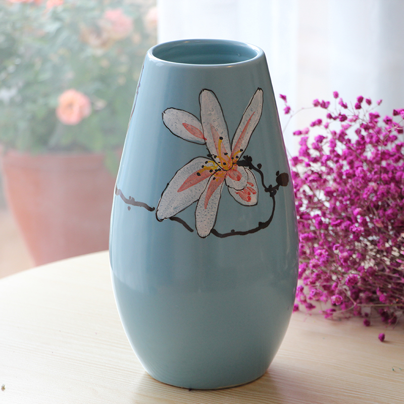 The Original American I and contracted hand - made ceramic vase three - piece jingdezhen porcelain household act the role ofing is tasted in the living room