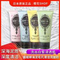 Lu Jiting Rosette Green clay Pore deep cleansing oil control blackhead Facial Cleanser 120g Sea mud exfoliation