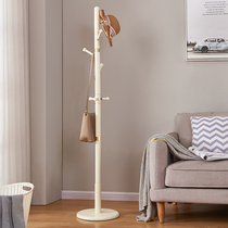 Solid wood clothes hat rack floor bedroom hanger indoor home room net red hanging clothes pole hanging clothes rack Nordic wind