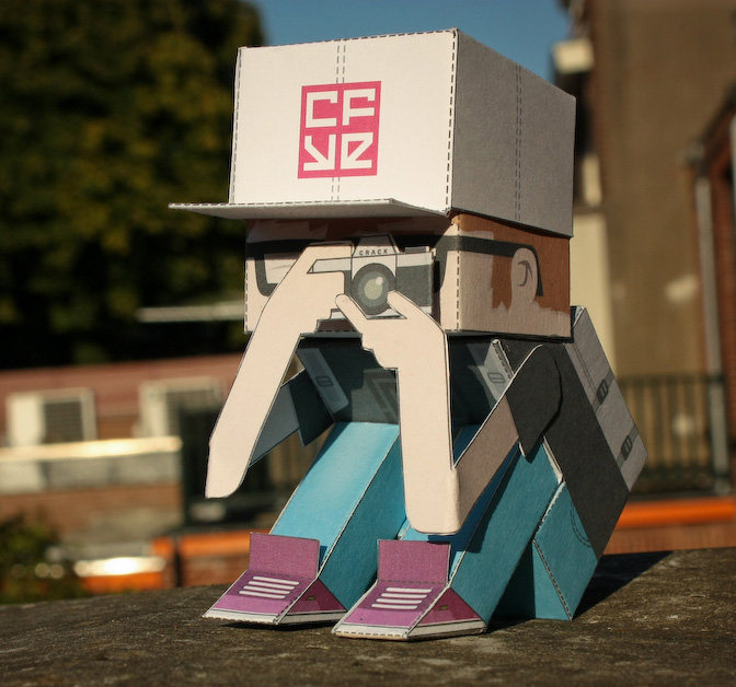 远远纸模 驴友背包客幸运公仔纸模型手工diy制作玩具摆件