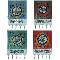 Miao handicraft home hanging painting batik double-layered letter bag ancient fashion show props Zhu Nou Xuanwu Qinglong white tiger