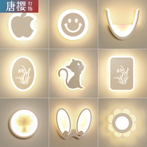 led wall lamp Net red creative lamps cartoon modern simple warm wall lamp bedroom bedside lamp aisle staircase light