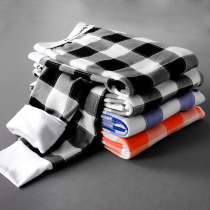 New Pint Men Warm Pants Plus Suede Thickened Autumn Pants Personality Tide Guys Lining Pants Youth Plaid Autumn Winter Thick Underpants