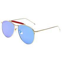 AIDJ love beautiful star with the same flat toad glasses men and women double beam trendy sunglasses HD anti-UV