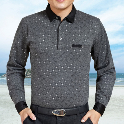 中老年男士长袖t恤衫