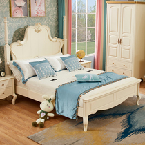 Walnut Log Child Bed Princess Bed Girl 1 5m Single Bed American Light Luxury Child All - Solid Wooden Girl Bed