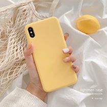 Skin-friendly Lemon Yellow for 11Pro Max Apple X XS XR SE phone Case iPhone6s 8plus 7