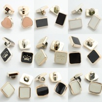 Full discount exquisite square heart-shaped point oil sweater fashion shirt fashion shirt fashion decoration small button button button