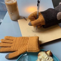 Touchable parent-child male and female wool gloves self-reserved 91264